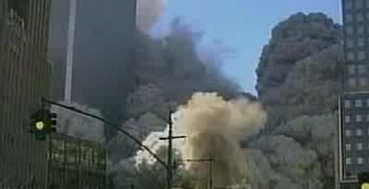 11 сентября, куча пыли при разрушении