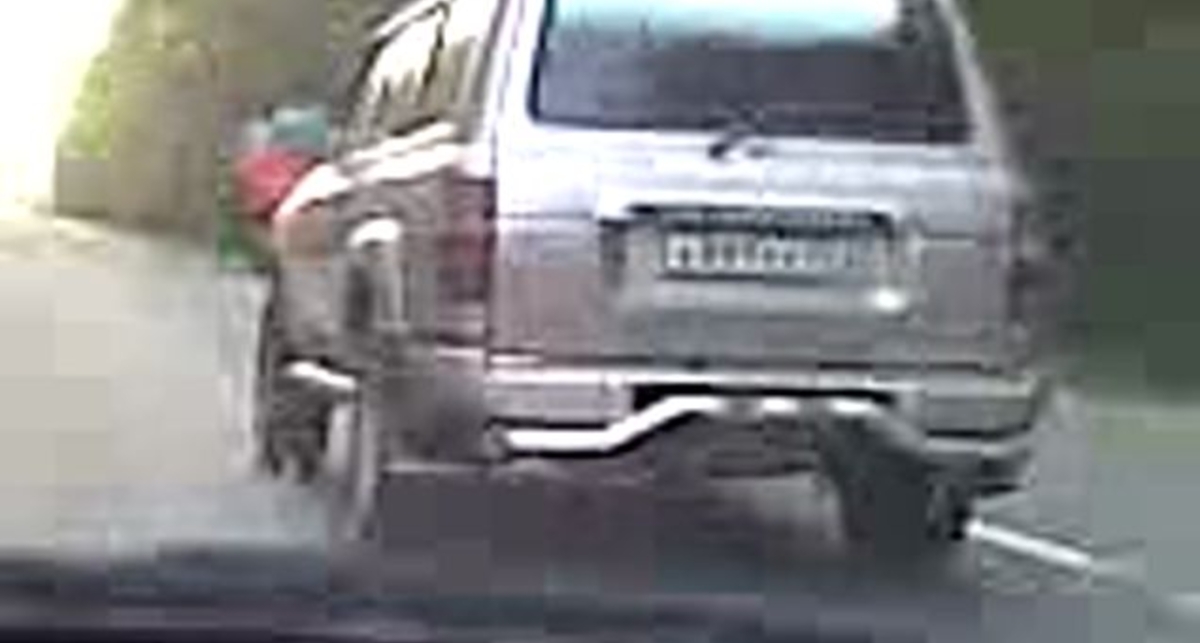 Погоня ГАИ за пьяным на джипе