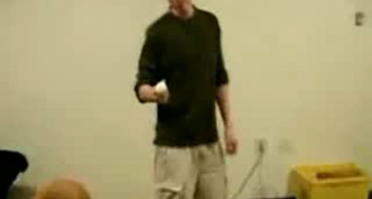 Просьбу разбить яйцо, он понял слишком буквально