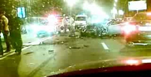 ДТП на Волгоградском шоссе в 2 часа ночи ( лето, 2007 год )