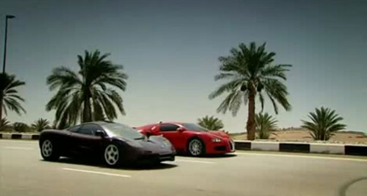 Bugatti Veyron vs Mclaren f1 Top Gear