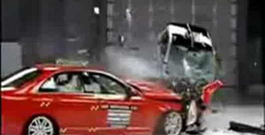 Краштест - столкновение Мерседеса со Смартом