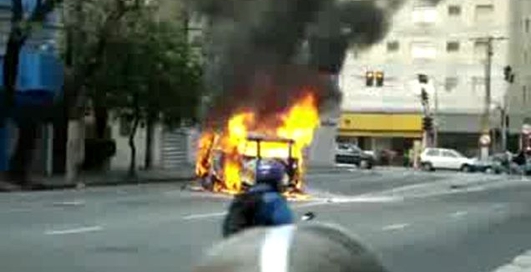 Авария с мощным взрывом! Любительские съёмки.