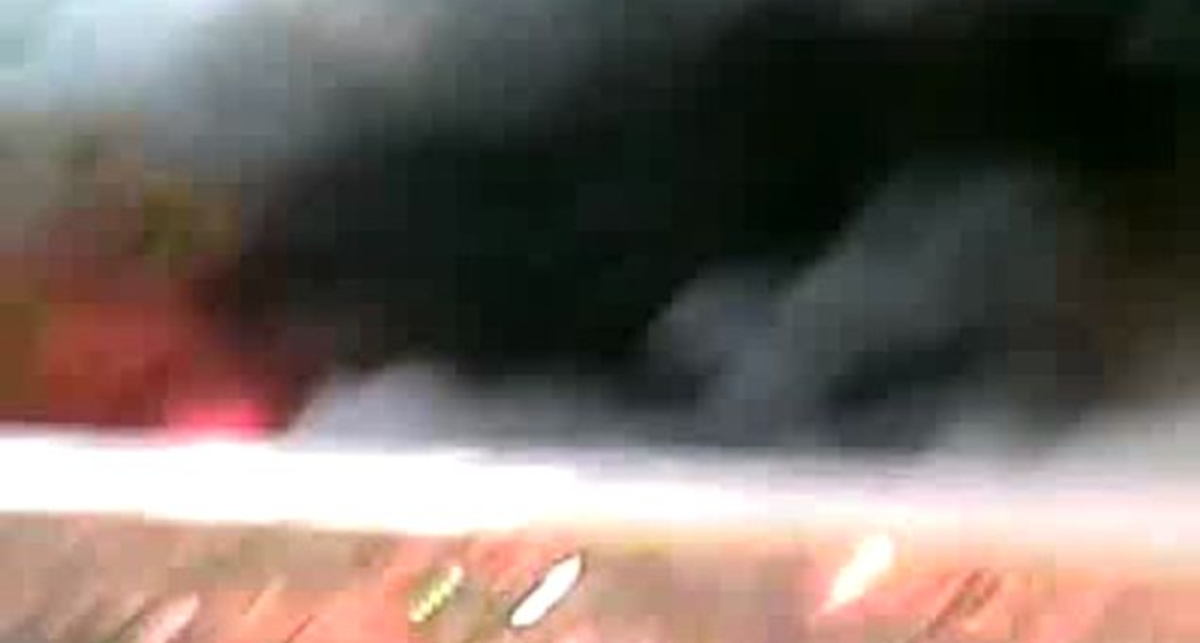 Пожар на Центральном рынке Новосибирска