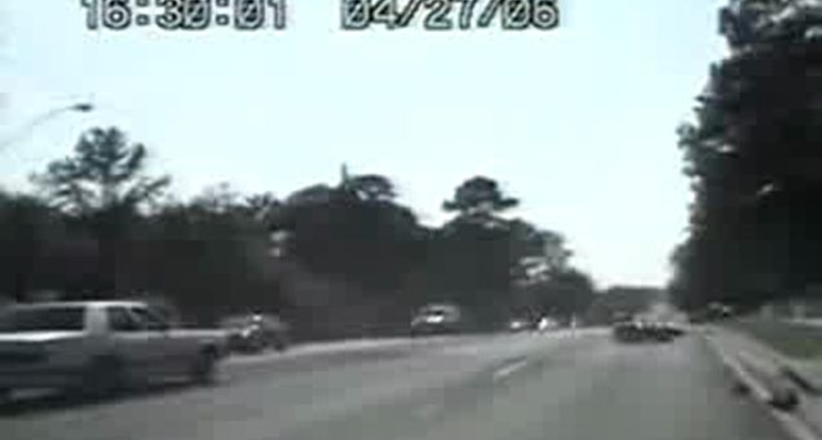 Съемка с полицейской машины