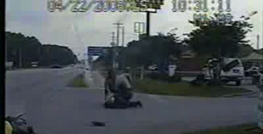 Преследование нарушителя мотоциклиста