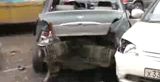 Автобус "убил" 19 машин в Перми Часть 4