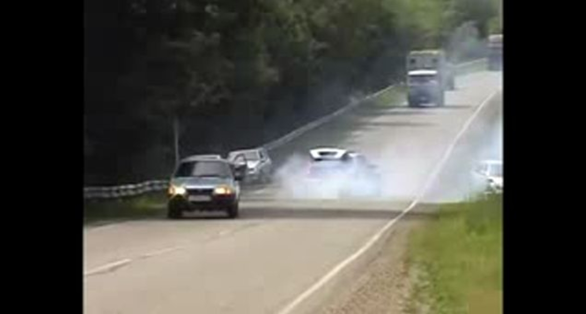 Неудачный обгон на BMW