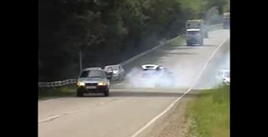 Неудачный обгон на BMW