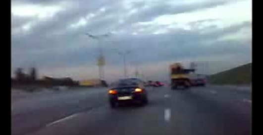 Дикие гонки по МКАД на скорости 180кмч