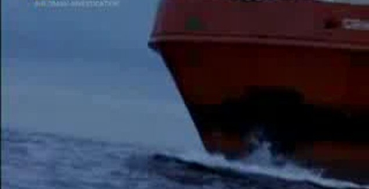 Падение вертолета от попадания молнии в Северном Море