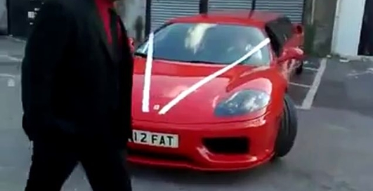 Красный  Ferrari limousine F360