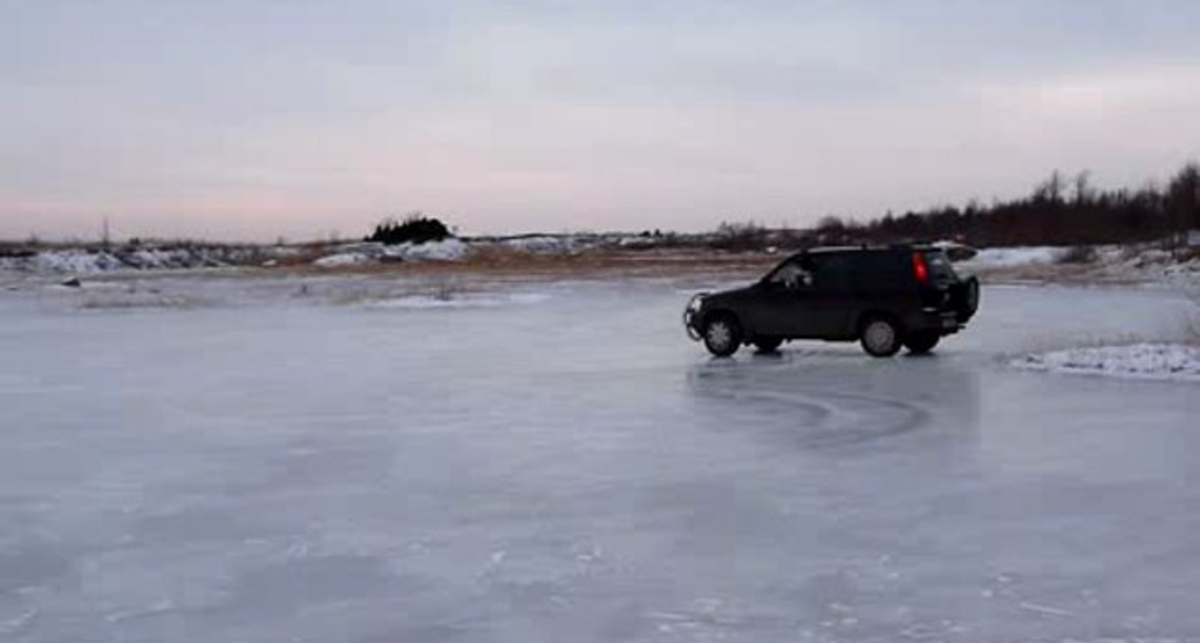 Тест льда или опасный дрифт