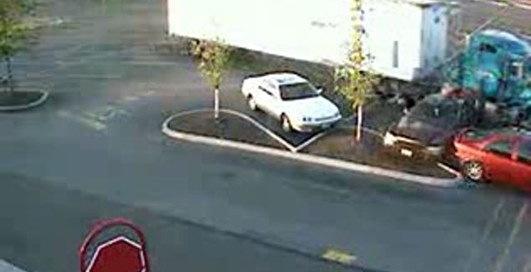 Вот так припарковался. Жесть.