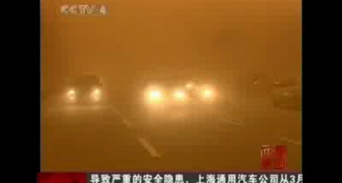 Сильнейшие песчаные бури в Китае