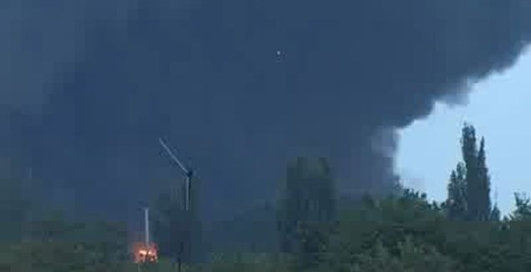 Пожар на Нивках в Киеве