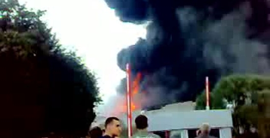 Пожар Нивки склад сгорел почти полностью!