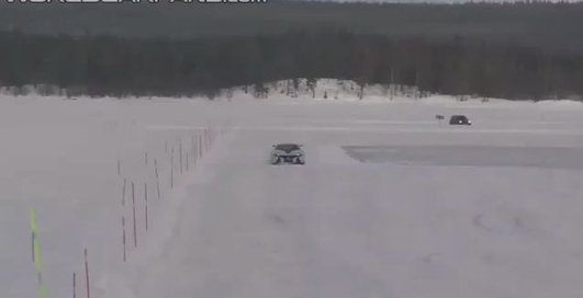 BMW i8 spied sliding on ice