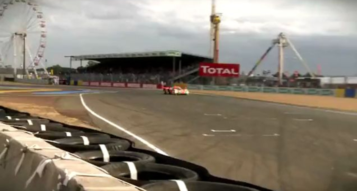 Patrick Dempsey driving the Mazda 787B