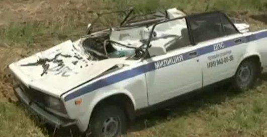 Переехал машину ДПС