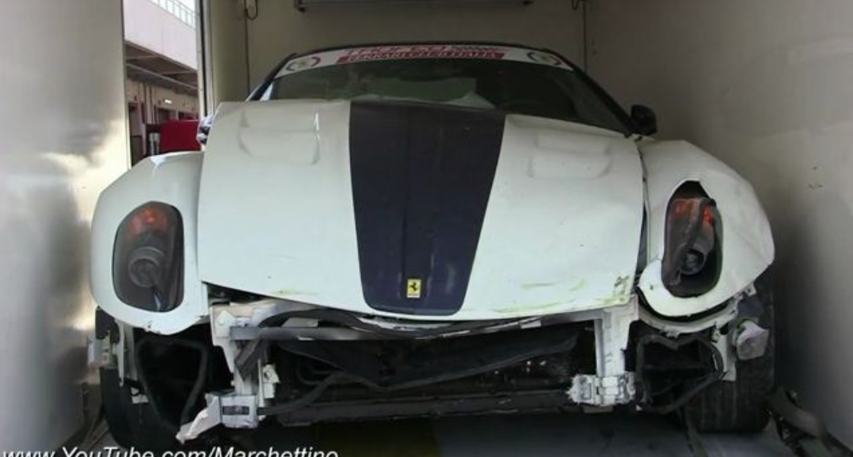 Разбитая Ferrari 599 GTO