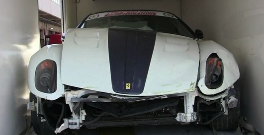 Разбитая Ferrari 599 GTO