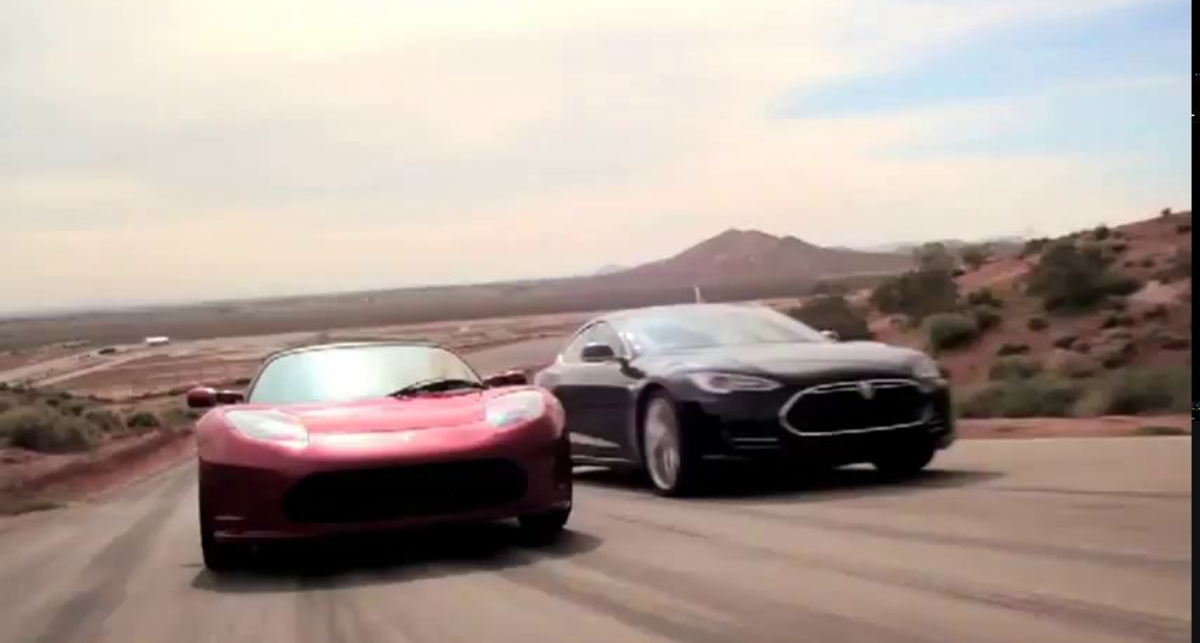 Tesla Model S and Roadster hit the road