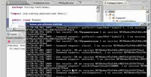 Пример работы автоматизированного теста веб проекта