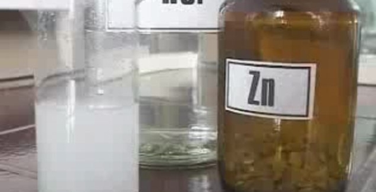 Реакция цинка с соляной кислотой