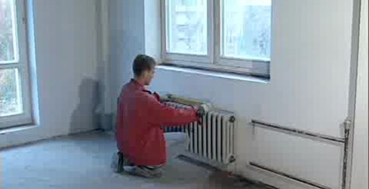 Мир ремонта - установка радиатора