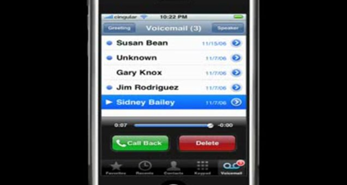 Голосовая почта. iPhone