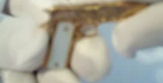 Miniature Gold Colt 1911 A1