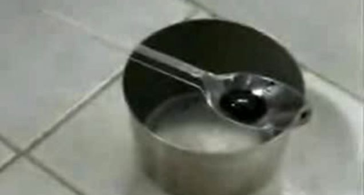 Эксперимент по сожжению ложечки)