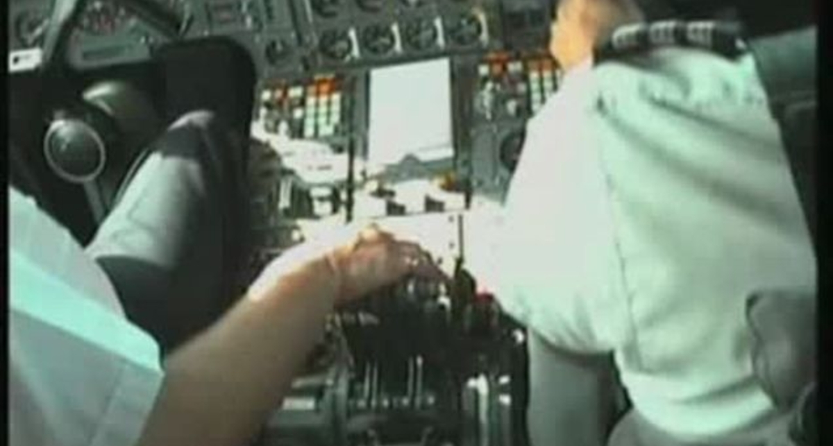 Взлет Конкорда (вид из кабины)