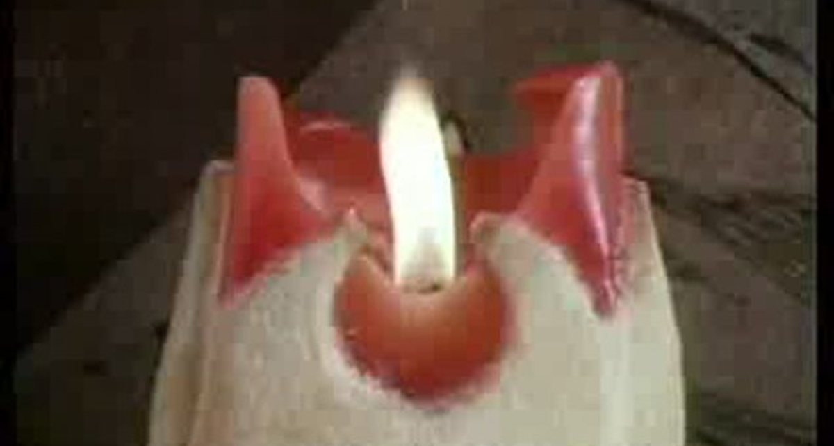 Изготовление свечи в песке