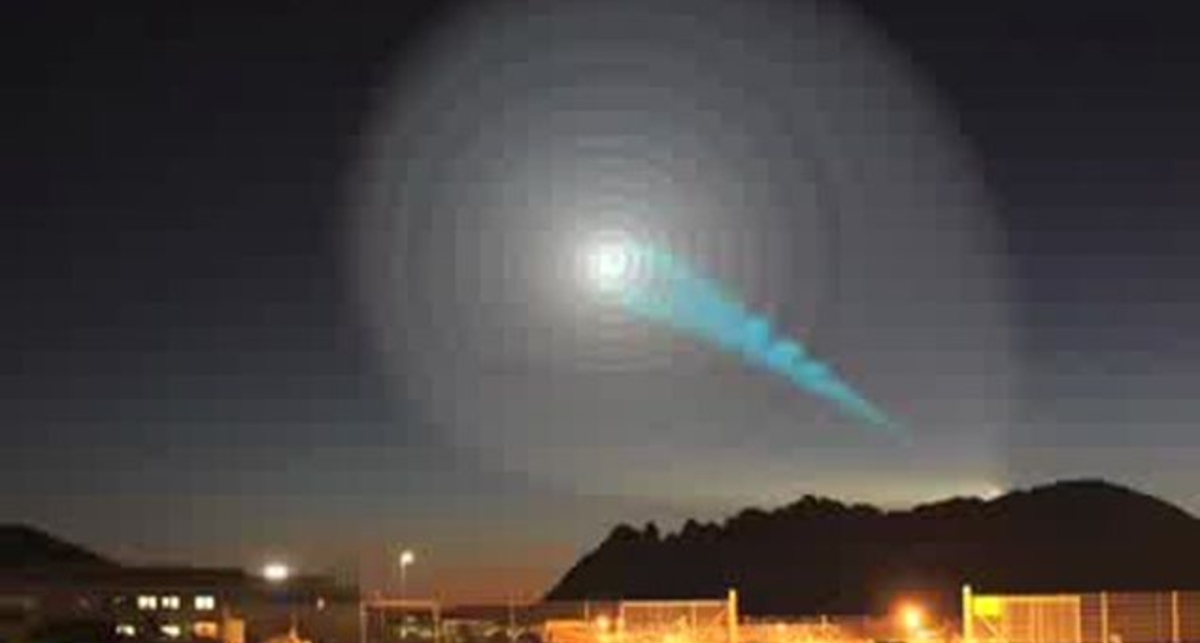 Светящаяся спираль над Норвегией