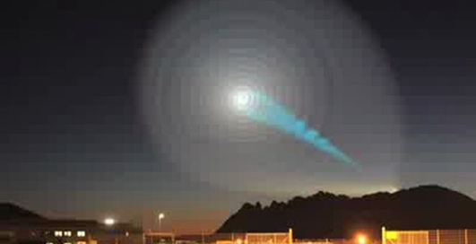 Светящаяся спираль над Норвегией