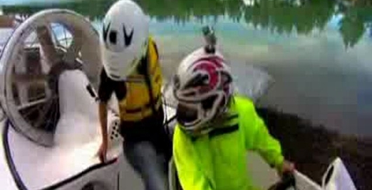 Самодельный самолёт из судна на воздушной подушке