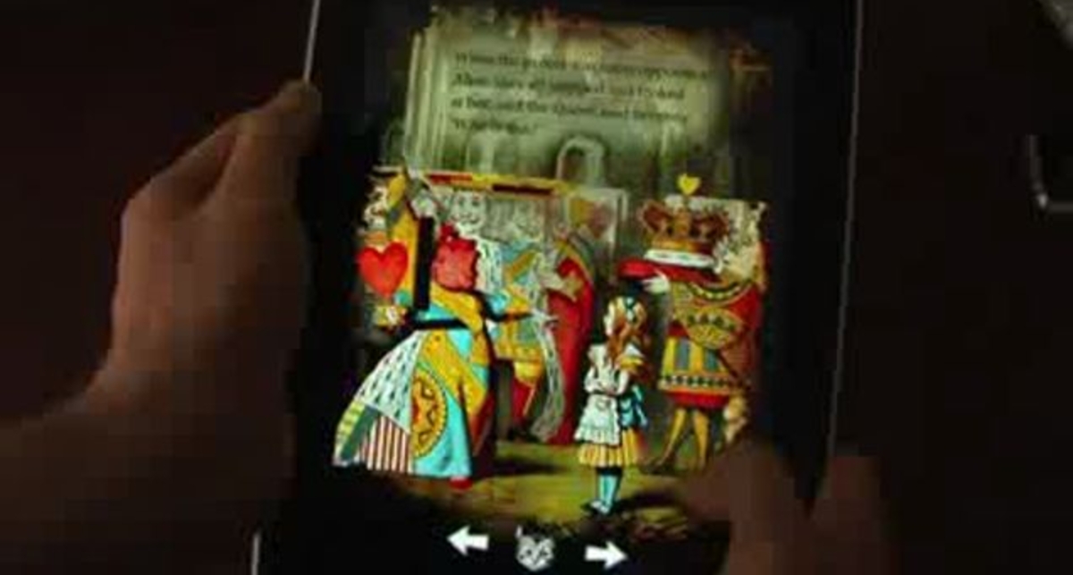 Книга Алиса в новом формате на iPad