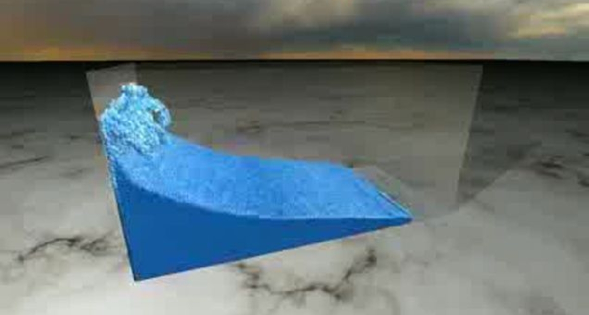 NVIDIA GF100 - демонстрация вычисления поведения жидкостей