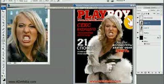 Фотошоп урок CS3 - Как создать обложку к журналу PlayBoy - Ксения