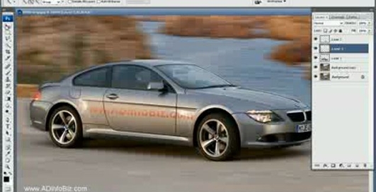 Фотошоп урок CS3 - Эффект движения автомобиля на фотографии