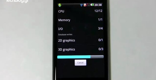LG Optimus 2X Quadrant benchmark results