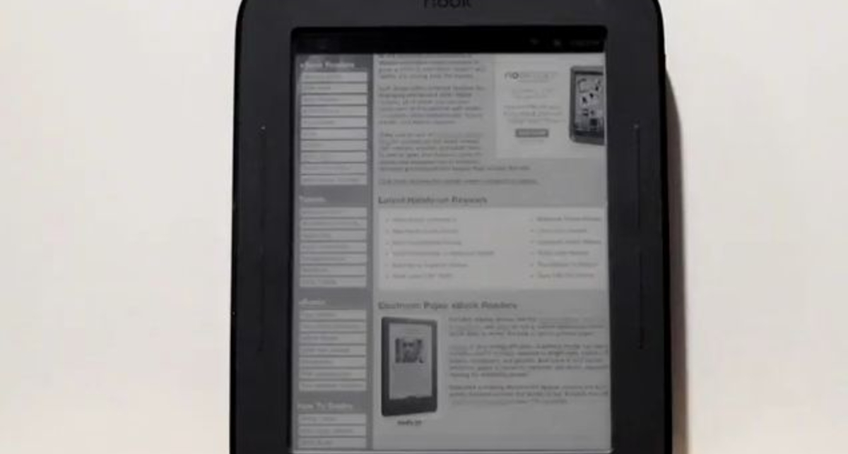 Nook ридер теперь со своим браузером