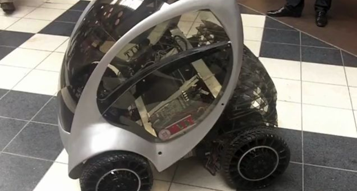 Рабочий прототип складного городского электромобиля