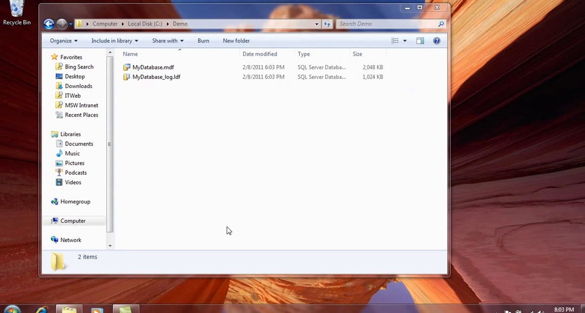 Как открыть файл mdf