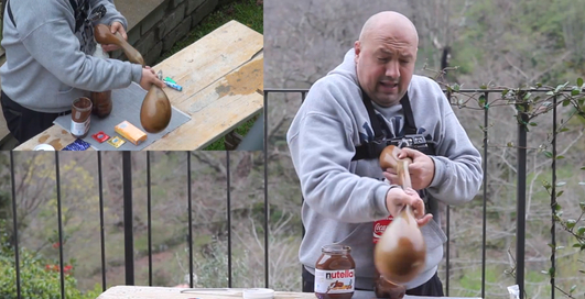 Эмоции: итальянец смешал Coca-Cola, Mentos и Nutella