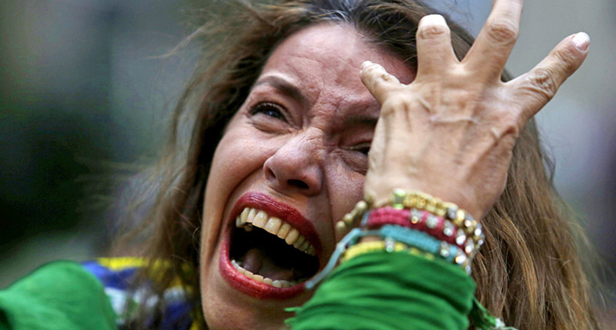 Эмоции болельщиков сборной Бразилии