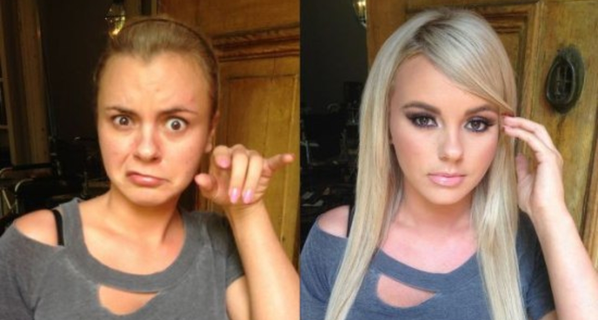 Повсюду обман: девушки до и после макияжа