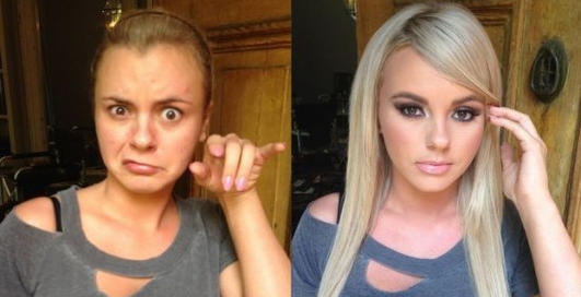 Повсюду обман: девушки до и после макияжа